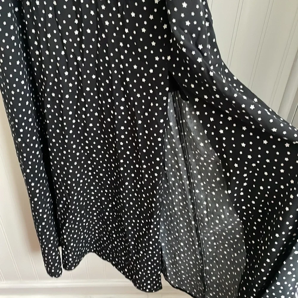 ABERCROMBIE AND FITCH black maxi dress cut out sides NWT smocking pockets XST‎